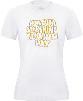 Montura - KNOTS T-SHIRT WOMAN — WHITE/MUSTARD — Vista frontale 1