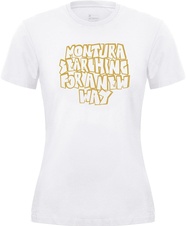Montura - KNOTS T-SHIRT WOMAN — WHITE/MUSTARD — Vista frontale 1