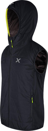 Montura - SPACE LIGHT HOODED VEST KIDS — BLACK/VERDE LIME — Immagine 2