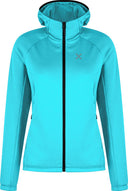 Montura - FADIS GRID HOODED MAGLIA WOMAN — TURQUOISE — Vista frontale 1