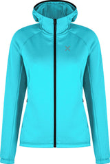 Montura - FADIS GRID HOODED MAGLIA WOMAN — TURQUOISE — Vista frontale 1