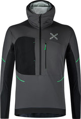 Montura - RITMO PTC AIRCORE HALF ZIP M. — ANTRACITE/VIBE GREEN — Vista frontale 1