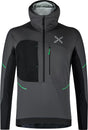 Montura - RITMO PTC AIRCORE HALF ZIP M. — ANTRACITE/VIBE GREEN — Vista frontale 1
