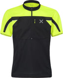 Montura - HIGH ZIP 2 T-SHIRT — BLACK/GIALLO FLUO — Vista frontale 1