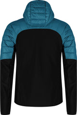 Montura - PEAK HYBRID HOODED JACKET — STEEL BLUE/SUNNY LIME — Vista posteriore 3