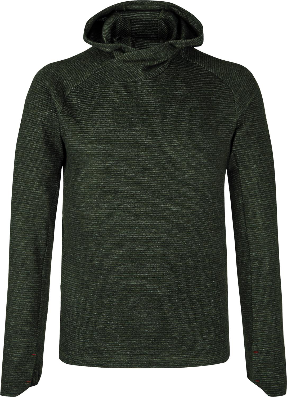 Montura - VERSANTE MERINO HOODED L/S TEE — VERDE SALVIA — Vista frontale 1