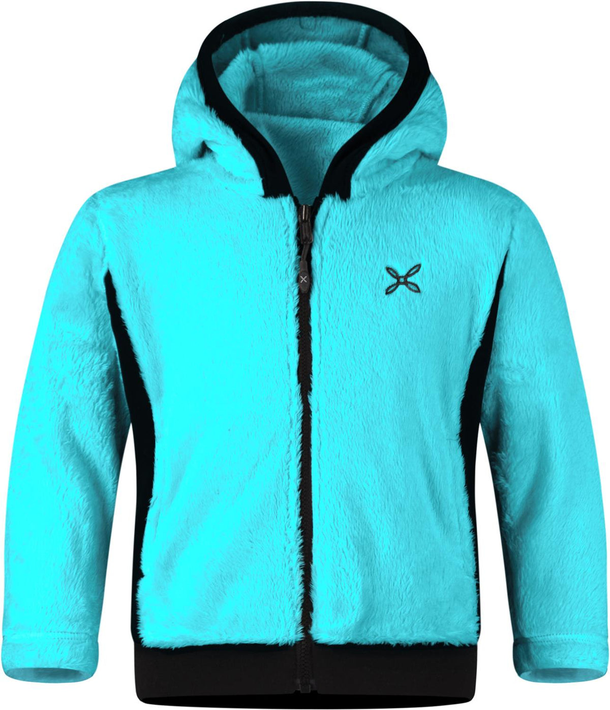 Montura - POLAR STRETCH HOODY JKT BABY — TURQUOISE — Vista frontale 1