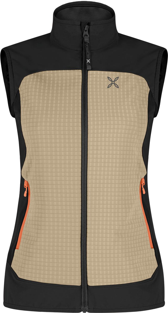 Montura - SEED VEST WOMAN — DESERT BEIGE/MELON — Vista frontale 1