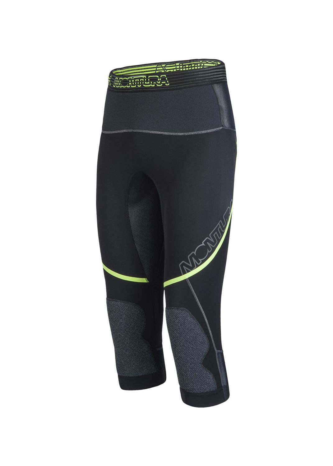 Montura - WATER 3/4 TECH PANTS — BLACK/GIALLO FLUO — Immagine 2