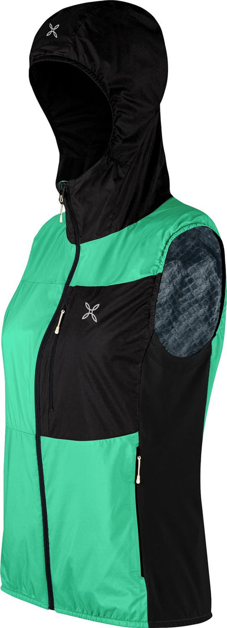 Montura - TRACCIA OCTA HOODED VEST WOMAN — BRIGHT TEAL/SHELL — Immagine 2