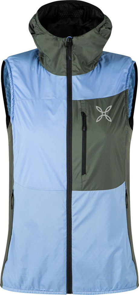 Montura - TRACCIA OCTA HOODED VEST WOMAN — DUSK/VERDE SALVIA — Vista frontale 1