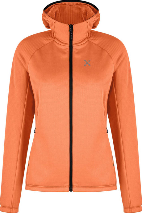 Montura - FADIS GRID HOODED MAGLIA WOMAN — MELON — Vista frontale 1