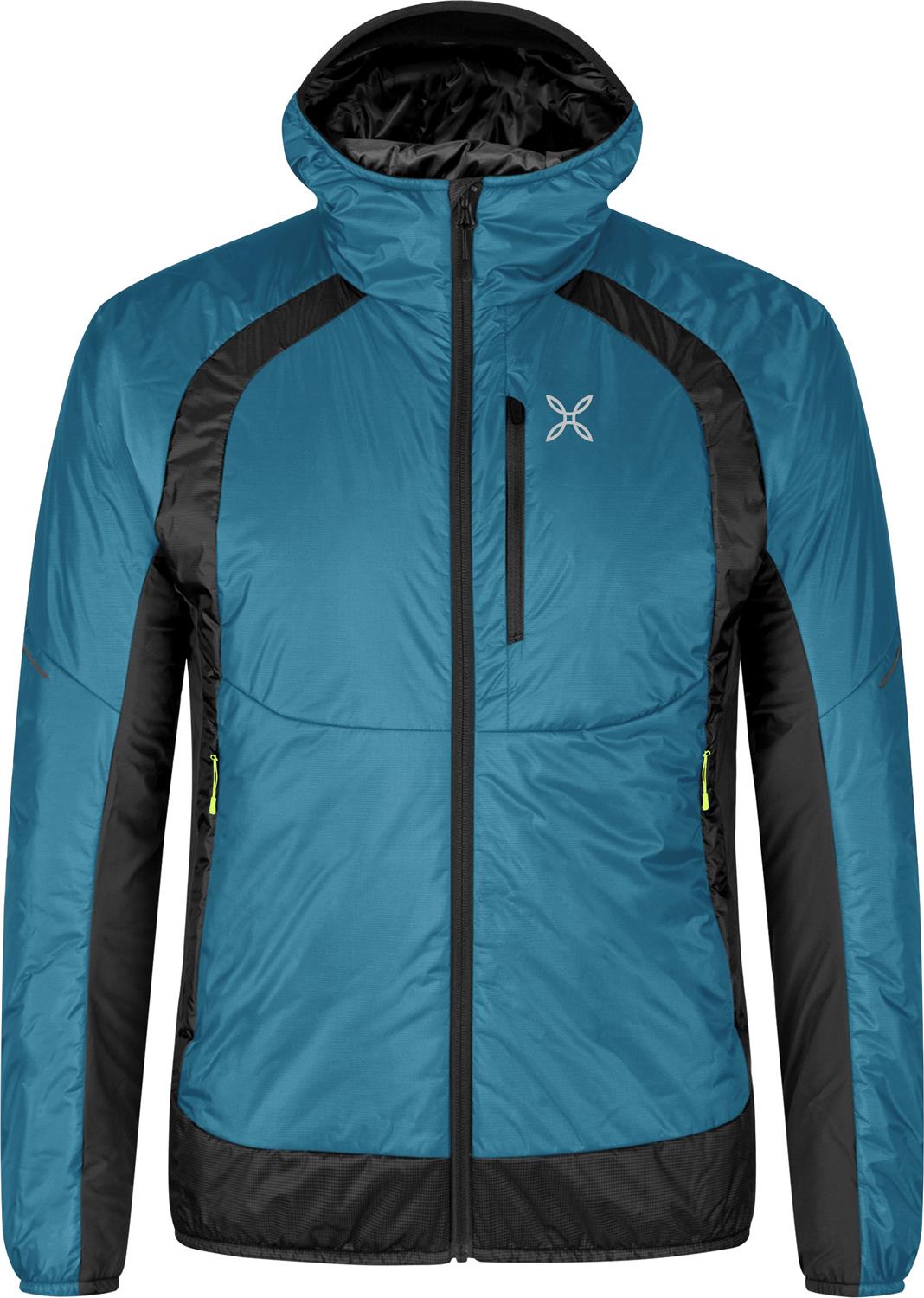Montura - VULCAN 2.0 JACKET — STEEL BLUE/SUNNY LIME — Vista frontale 1