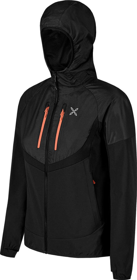 Montura - SPITZE HYBRID JACKET WOMAN — BLACK/MELON — Immagine 2