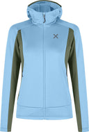 Montura - PULSE HOODED MAGLIA WOMAN — DUSK/VERDE SALVIA — Vista frontale 1