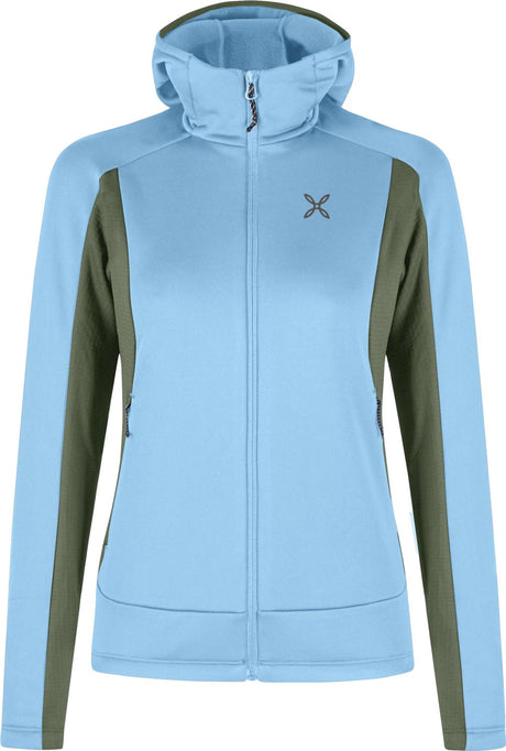 Montura - PULSE HOODED MAGLIA WOMAN — DUSK/VERDE SALVIA — Vista frontale 1