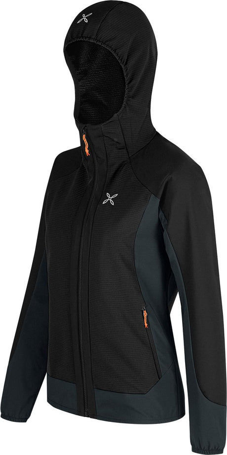 Montura - DOLOMITI WIND HOODED JACKET W. — BLACK/MELON — Immagine 2