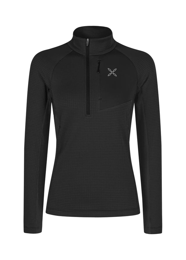 Montura - STRETCH COLOR 3 ZIP MAGLIA W. — BLACK — Vista frontale 1