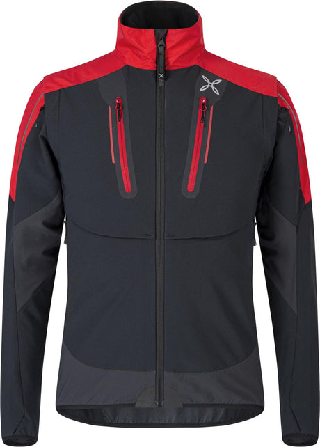Montura - BRAVE 3 JACKET — BLACK/ROSSO — Vista frontale 1