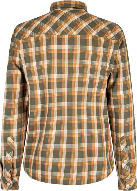 Montura - COTTON CHECK SHIRT WOMAN — VERDE SALVIA/MELON — Vista posteriore 2