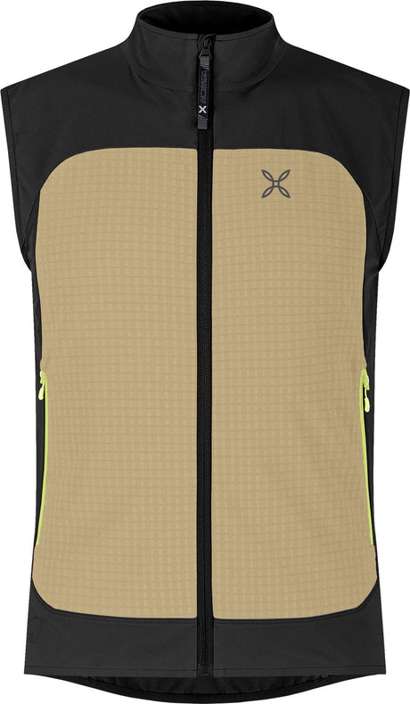 Montura - SEED VEST — DESERT BEIGE/SUNNY LIME — Vista frontale 1