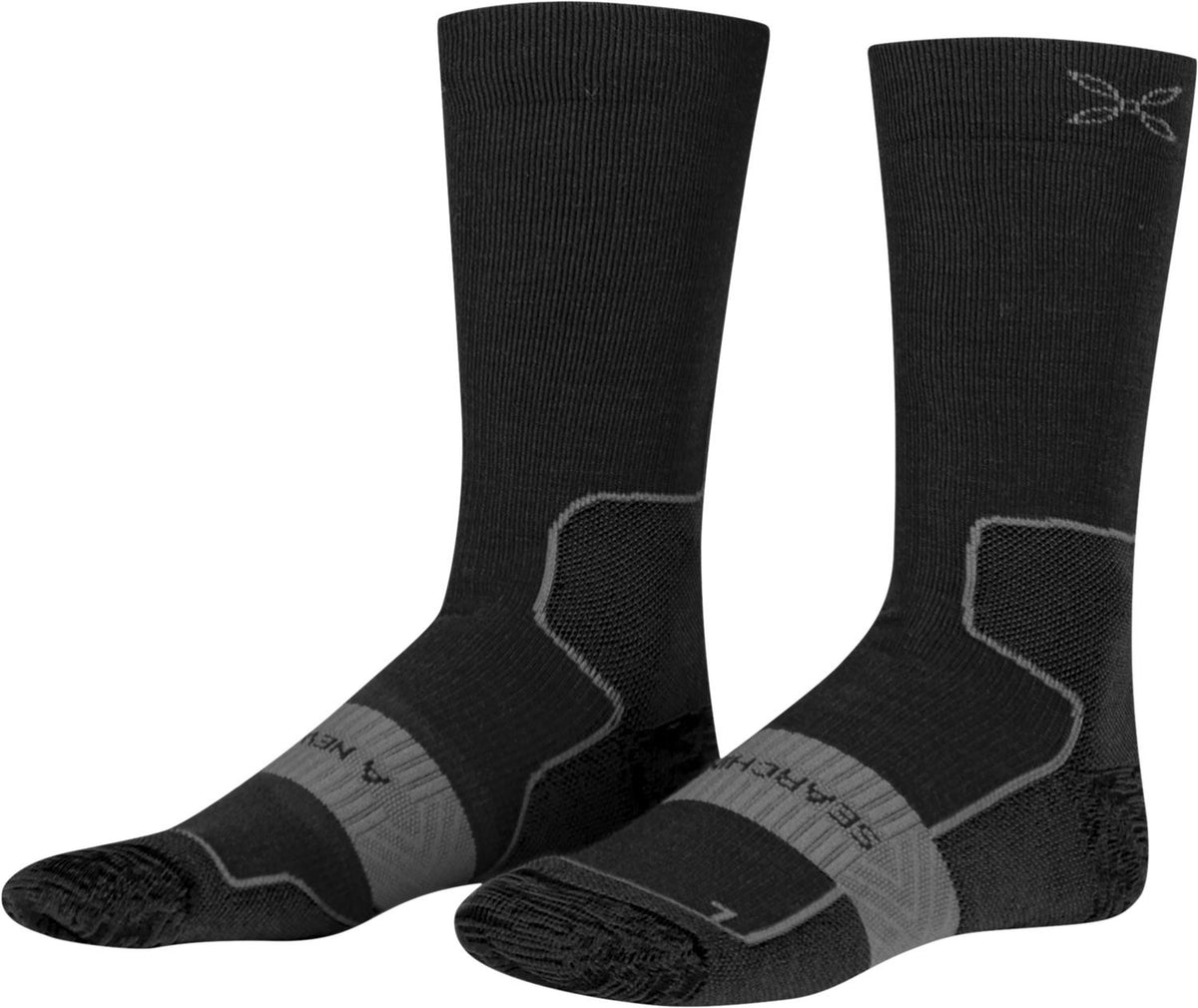 Montura - MERINO WOOL WARM MID SOCKS — BLACK — Vista frontale 1