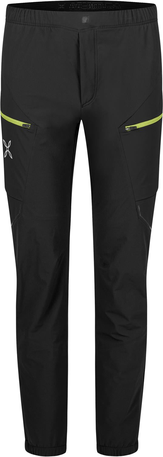 Montura - SPEED STYLE PANTS — BLACK/SUNNY LIME — Vista frontale 1
