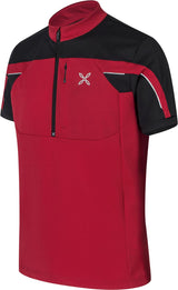 Montura - HIGH ZIP 2 T-SHIRT — ROSSO/BLACK — Immagine 2