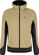 Montura - RISE OCTA HOODED JACKET — DESERT BEIGE/SUNNY LIME — Vista frontale 1