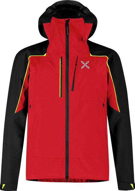 Montura - VERTIGO GTX PRO JACKET — ROSSO/GIALLO FLUO — Vista frontale 1