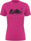 Montura - PEAKS MERINO T-SHIRT WOMAN — BATON ROUGE — Vista frontale 1