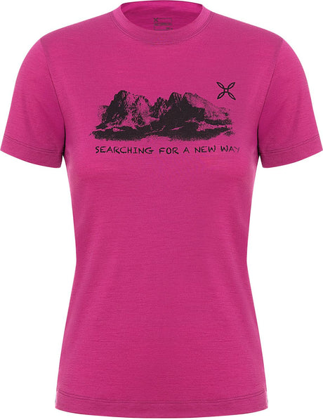Montura - PEAKS MERINO T-SHIRT WOMAN — BATON ROUGE — Vista frontale 1