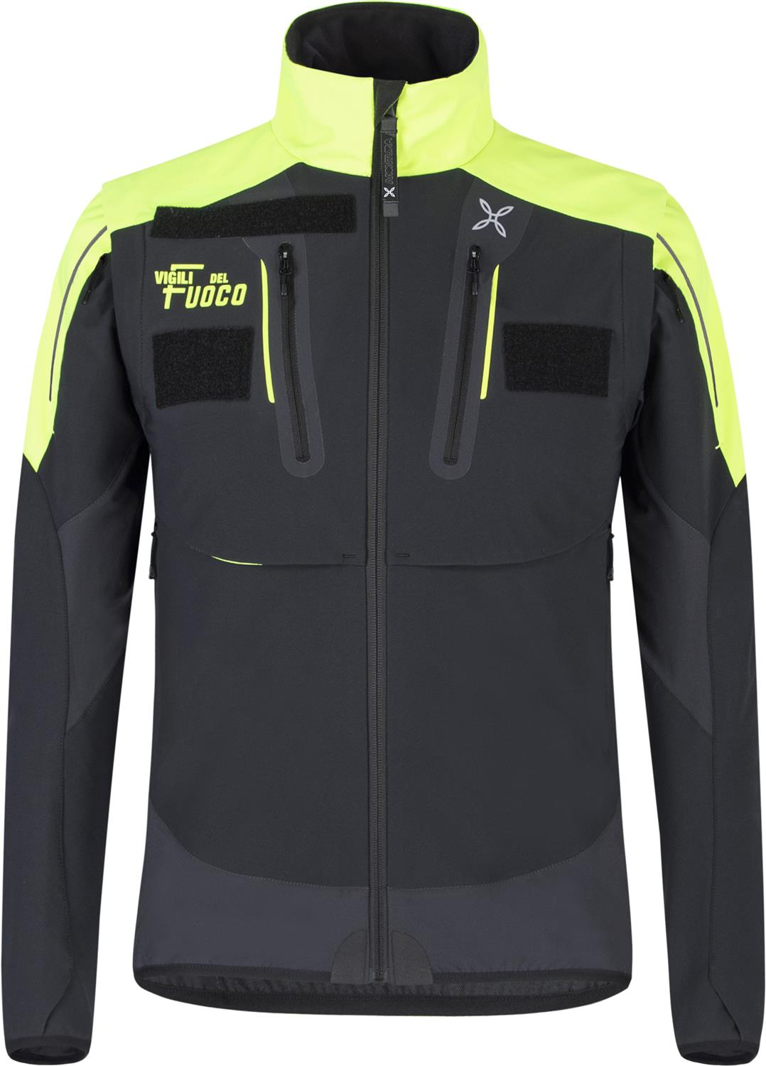 Montura - BRAVE 3 JACKET — BLACK/GIALLO FLUO PERS. — Vista frontale 1