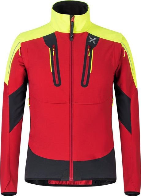 Montura - BRAVE 3 JACKET — ROSSO/GIALLO FLUO — Vista frontale 1