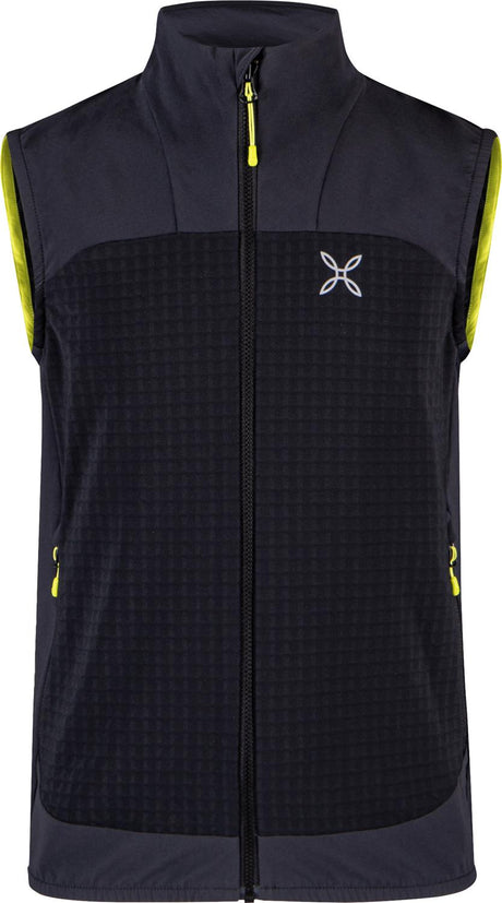 Montura - SPEED VEST KIDS — BLACK/VERDE LIME — Vista frontale 1