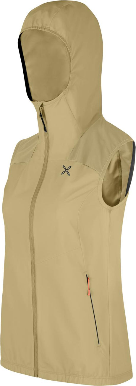 Montura - RISE HOODED VEST WOMAN — DESERT BEIGE/MELON — Immagine 2