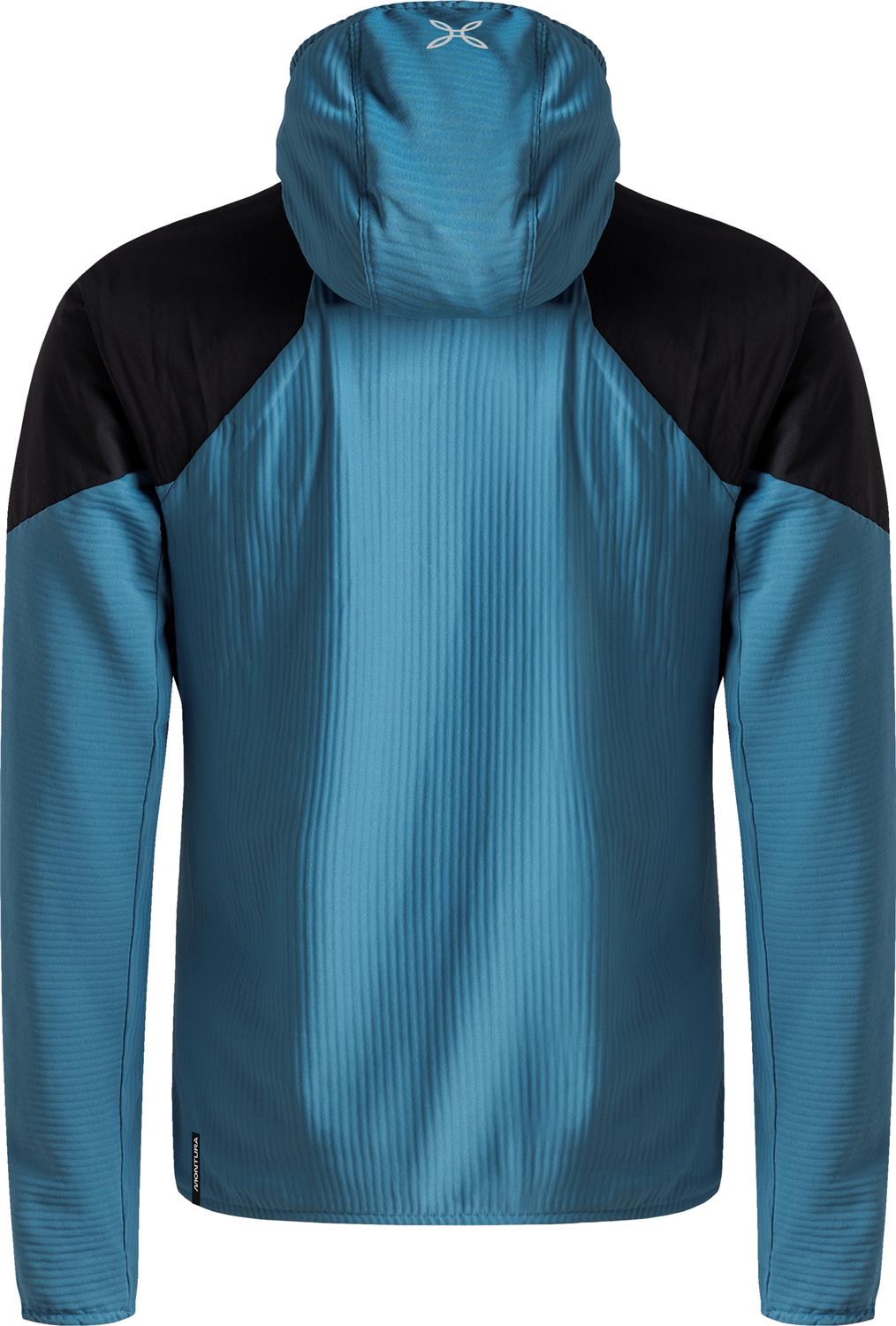 Montura - ACTION HOODED MAGLIA — STEEL BLUE/SUNNY LIME — Vista posteriore 3