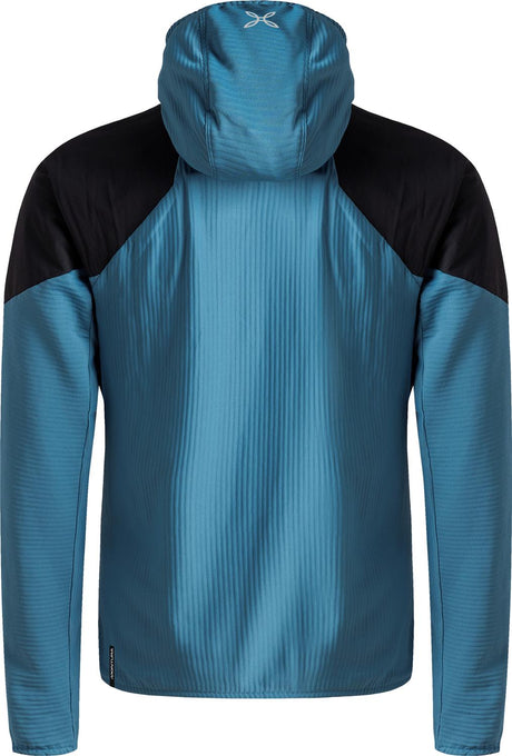 Montura - ACTION HOODED MAGLIA — STEEL BLUE/SUNNY LIME — Vista posteriore 3