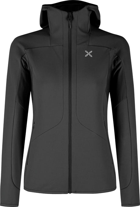 Montura - SMOOTH 2 HOODED MAGLIA WOMAN — BLACK — Vista frontale 1
