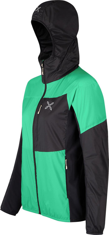 Montura - TRACCIA OCTA HOODED JACKET WOM — BRIGHT TEAL/SHELL — Immagine 2