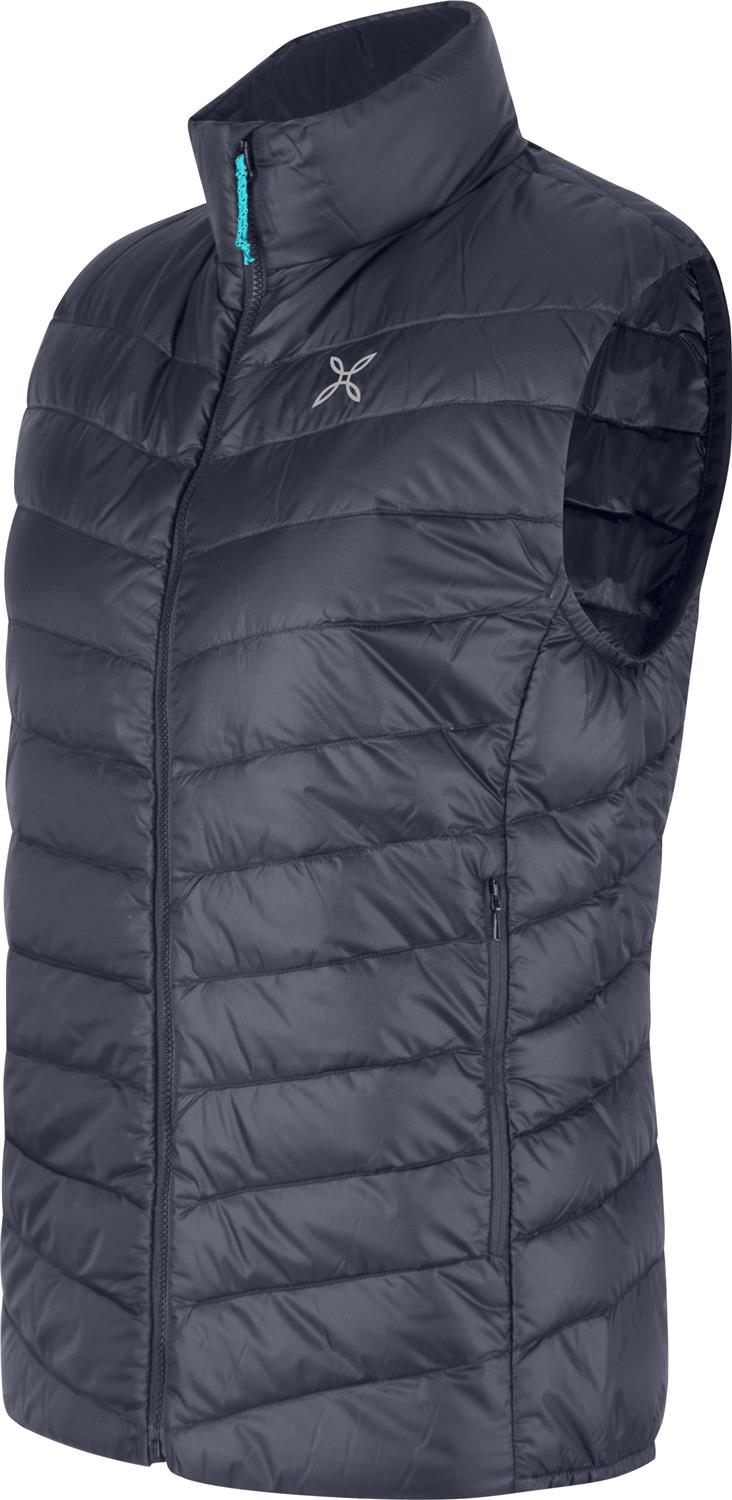 Montura - BREEZE DUVET VEST WOMAN — GRAPHITE BLUE/TURQUOISE — Immagine 2