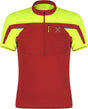 Montura - HIGH ZIP 2 T-SHIRT — ROSSO/GIALLO FLUO — Vista frontale 1