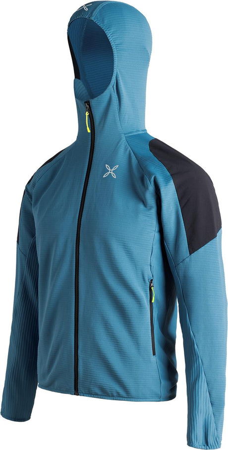 Montura - ACTION HOODED MAGLIA — STEEL BLUE/SUNNY LIME — Immagine 2
