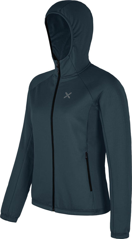 Montura - FADIS GRID HOODED MAGLIA WOMAN — BLUEBERRY — Immagine 2