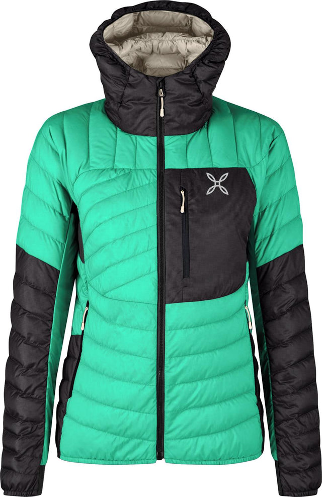 Montura - CIELO HOODED DUVET WOMAN — BRIGHT TEAL/SHELL — Vista frontale 1