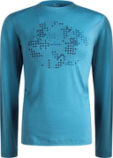 Montura - MERINO DOT L/S TEE — STEEL BLUE — Vista frontale 1