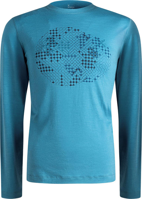 Montura - MERINO DOT L/S TEE — STEEL BLUE — Vista frontale 1