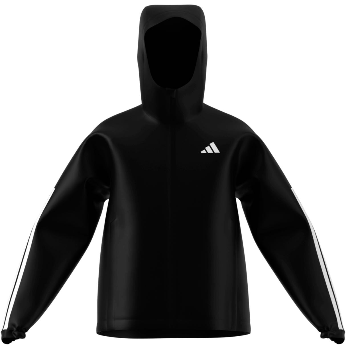 ADIDAS - Essentials CLIMAPROOF 3 Stripes Hooded Jackets - Uomo - Black - image 7
