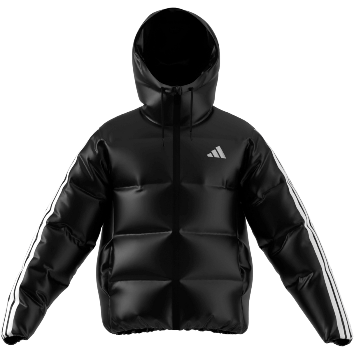 ADIDAS - Essentials CLIMAWARM Giacca Piumino Con Cappuccio 3 Strisce - Uomo - Black - image 7