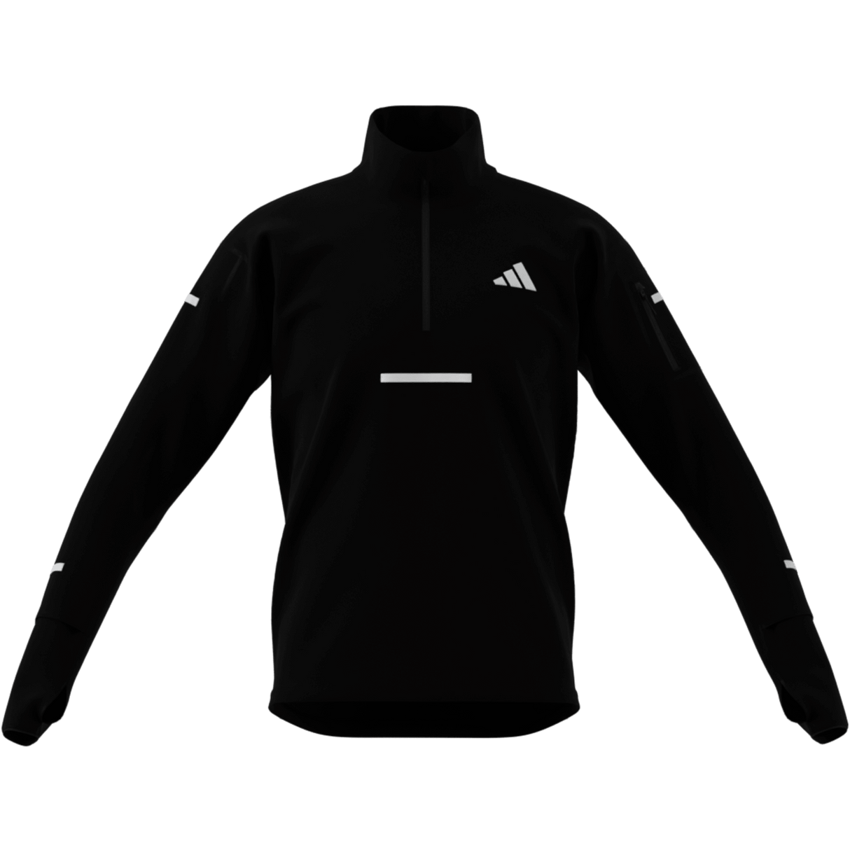 ADIDAS - Maglia Da Running Adi365 CLIMAWARM+ Half Zip - Uomo - Black - image 7